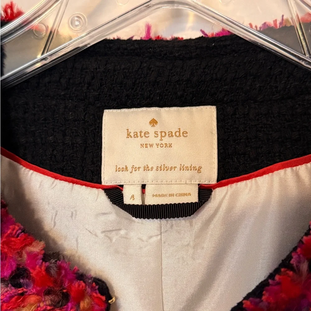 Last chance-Kate Spade Black Blazer with Pink Trim